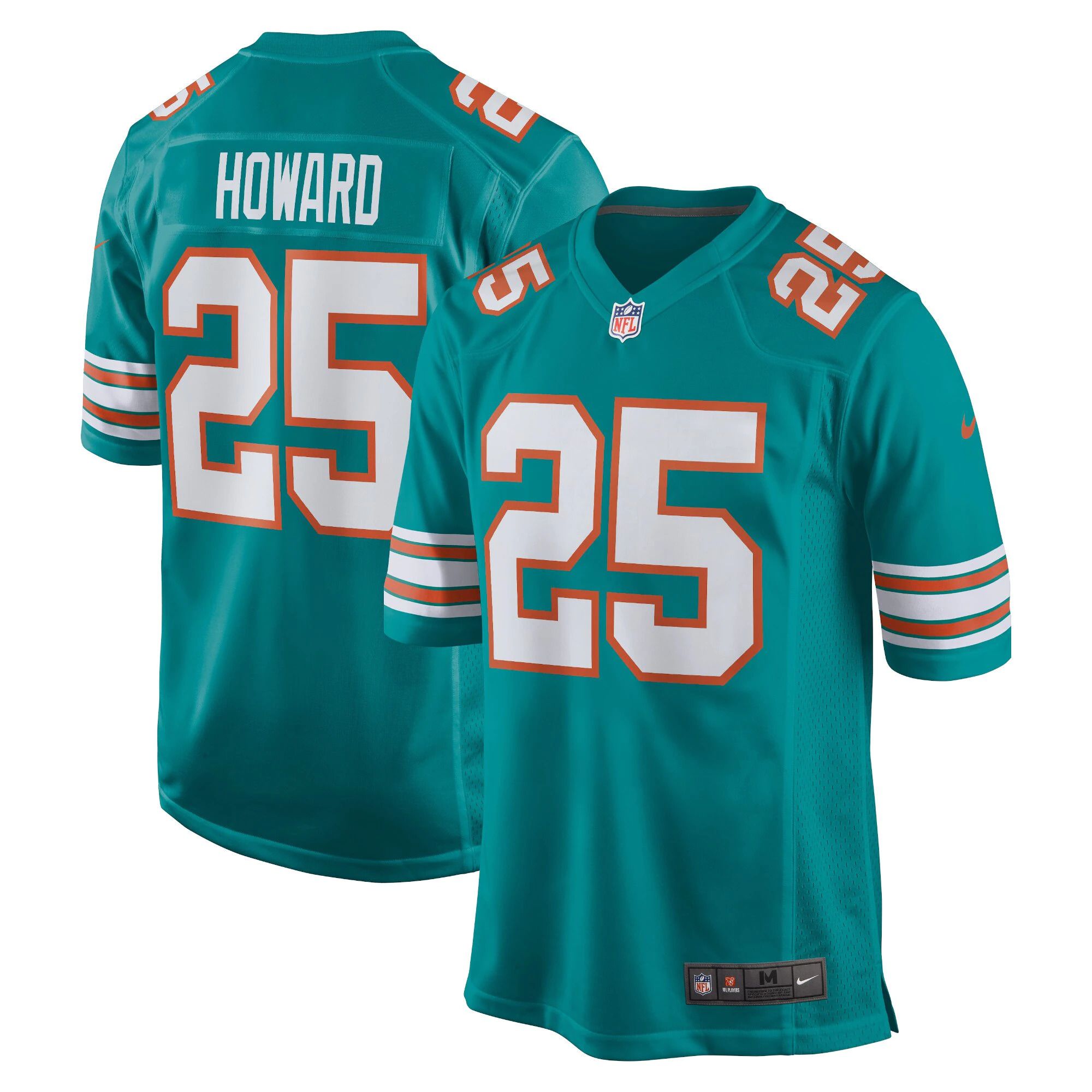 Men Miami Dolphins 25 Xavien Howard Nike Green Alternate Game NFL Jersey